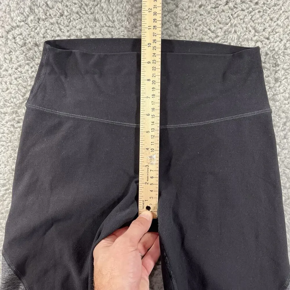 Alo Yoga High Waist Leggings Women's Size M Black Grey Colorblock Pants